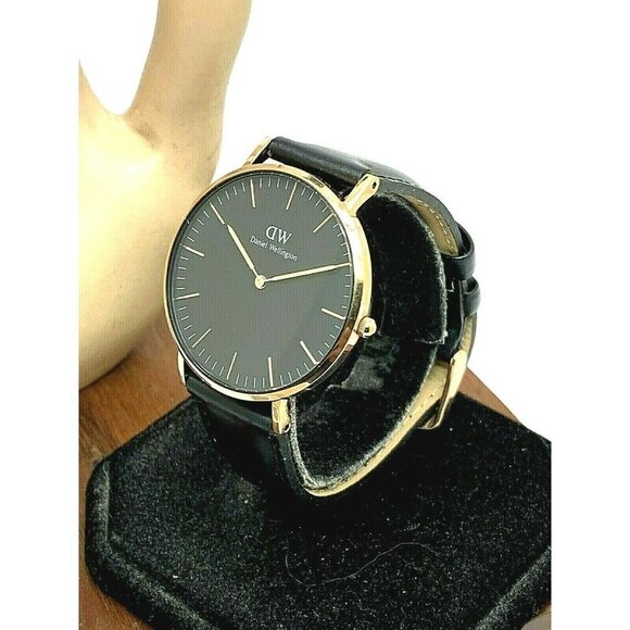 Daniel Wellington Womens Watch DW00100139 Rose Gold Black Dial 36mm Leather Band main image 7